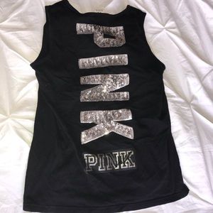 VS PINK Black Tank Top.